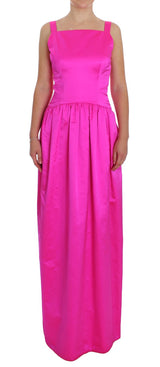Robe de bal longue en soie rose, style fourreau, de Dolce &amp; Gabbana