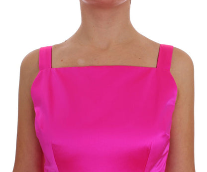 Robe de bal longue en soie rose, style fourreau, de Dolce & Gabbana
