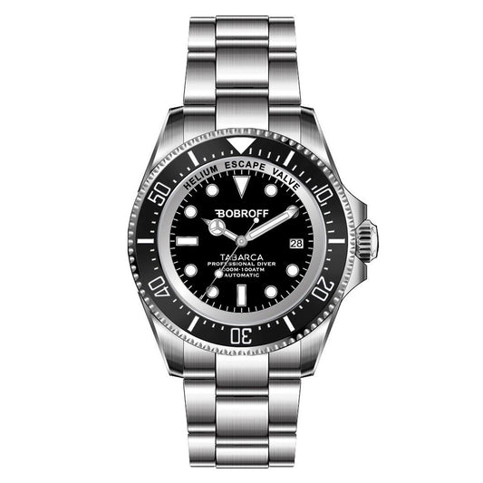 Bobroff Grijs Roestvrijstalen Horloge