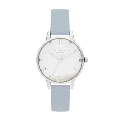 Olivia Burton Blauw Kunstleren Horloge