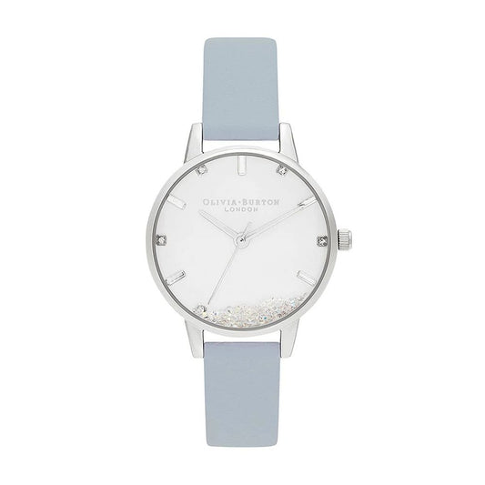 Olivia Burton Blauw Kunstleren Horloge