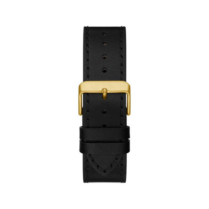 Montre Guess en cuir noir