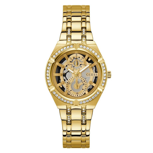 Guess Goud Roestvrijstalen Horloge