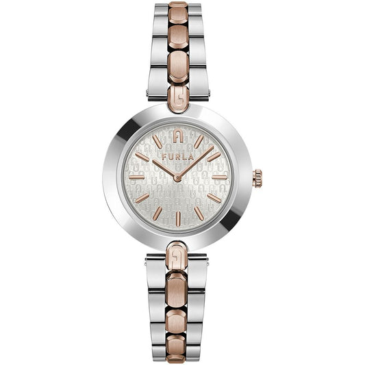 Furla Grijs Roestvrijstalen Horloge