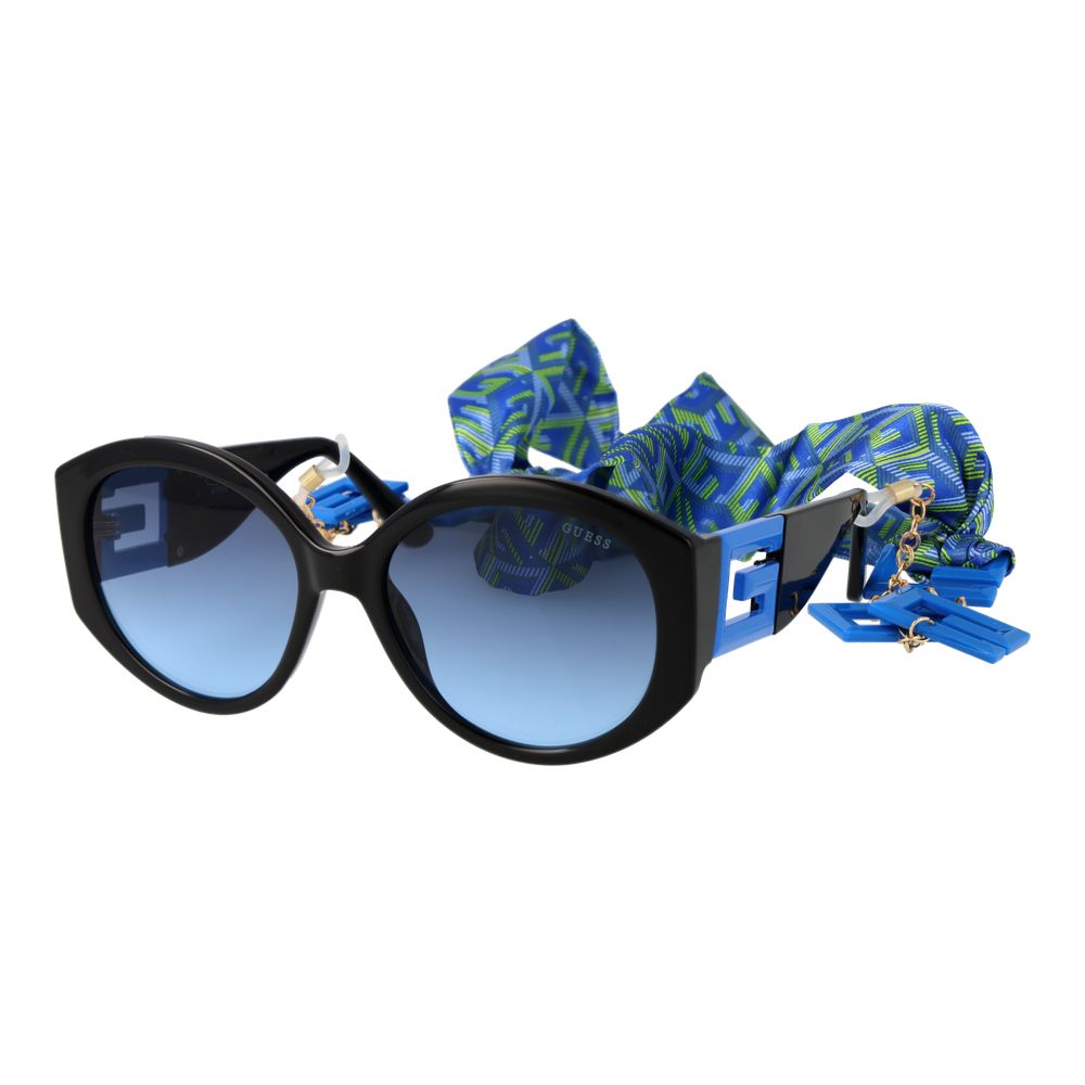 Guess Black Women Sunglasses - Chic Round Frame with UV Protection