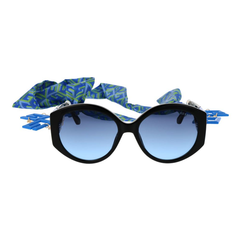 Guess Black Women Sunglasses - Chic Round Frame with UV Protection