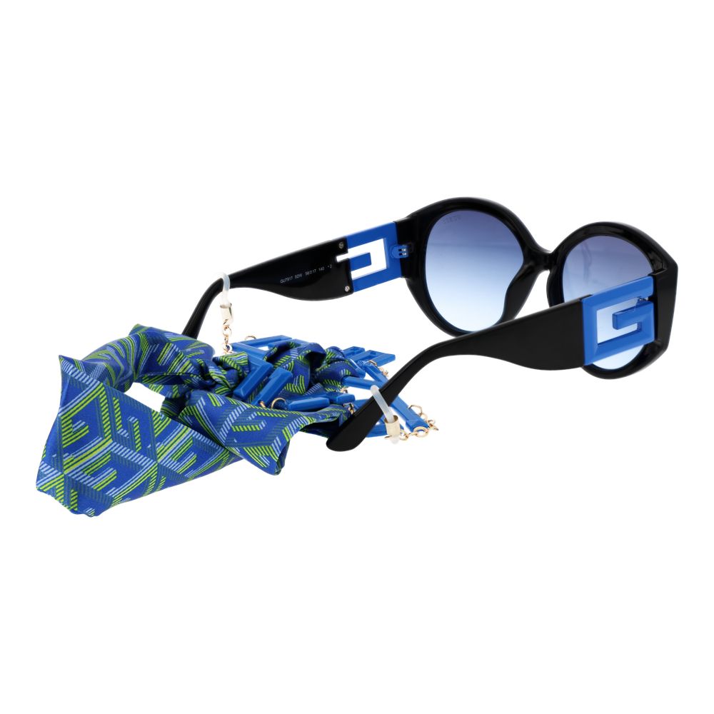 Guess Black Women Sunglasses - Chic Round Frame with UV Protection