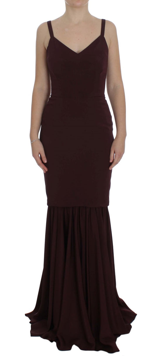 Robe fourreau extensible Bordeaux à longueur maxi de Dolce & Gabbana