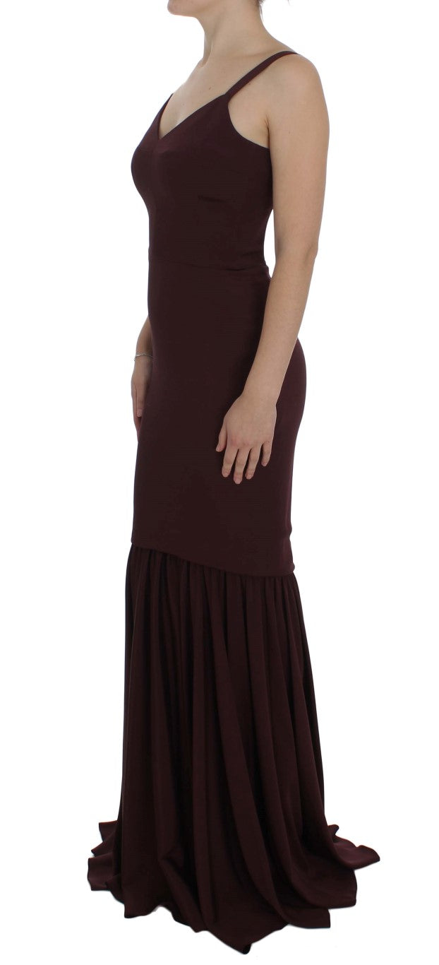 Robe fourreau extensible Bordeaux à longueur maxi de Dolce &amp; Gabbana