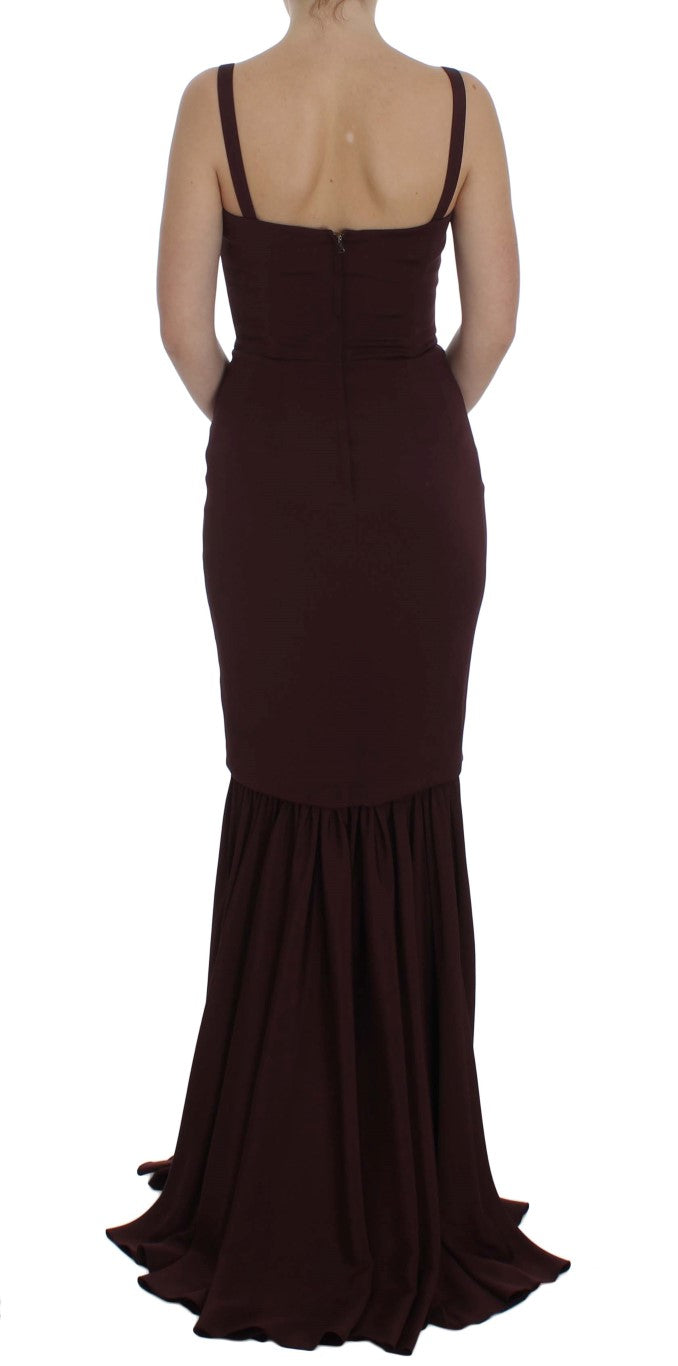Robe fourreau extensible Bordeaux à longueur maxi de Dolce &amp; Gabbana