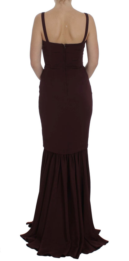 Robe fourreau extensible Bordeaux à longueur maxi de Dolce & Gabbana