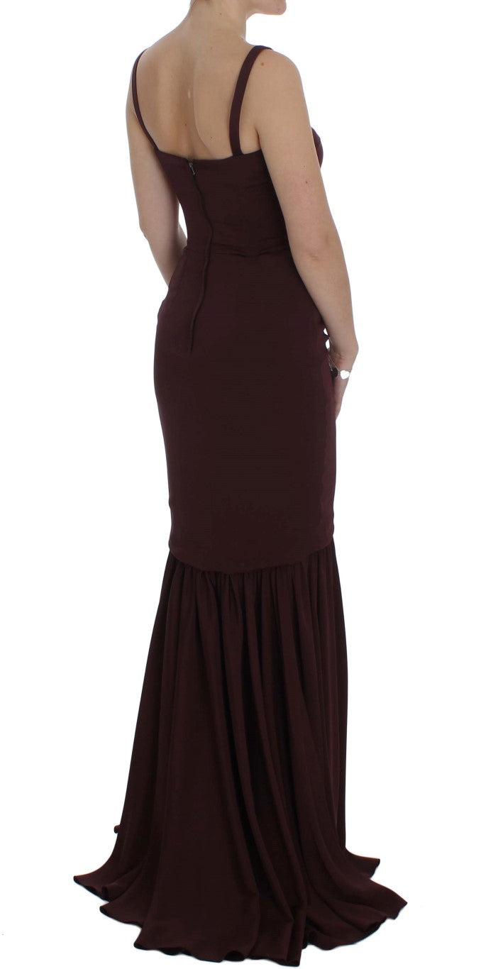 Robe fourreau extensible Bordeaux à longueur maxi de Dolce &amp; Gabbana