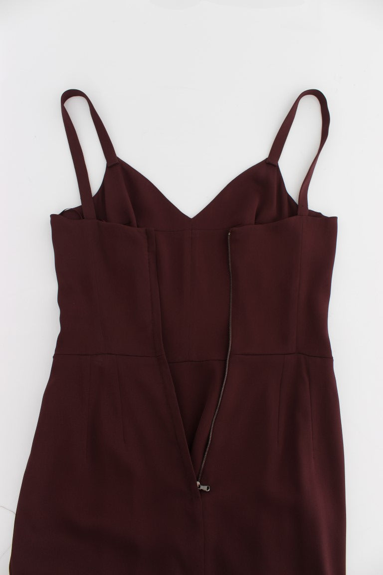 Robe fourreau extensible Bordeaux à longueur maxi de Dolce &amp; Gabbana