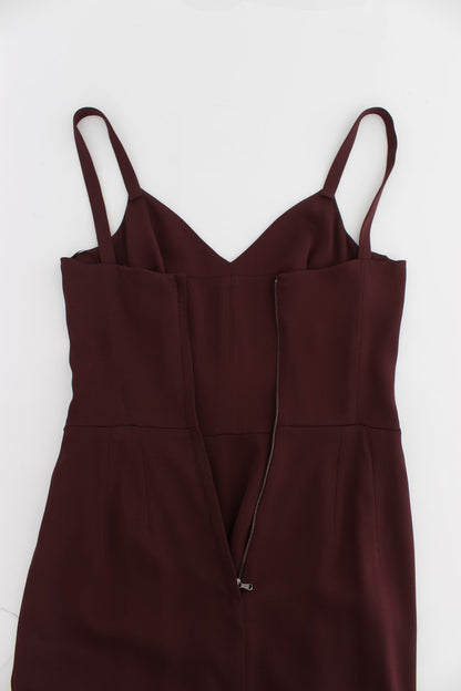 Robe fourreau extensible Bordeaux à longueur maxi de Dolce & Gabbana