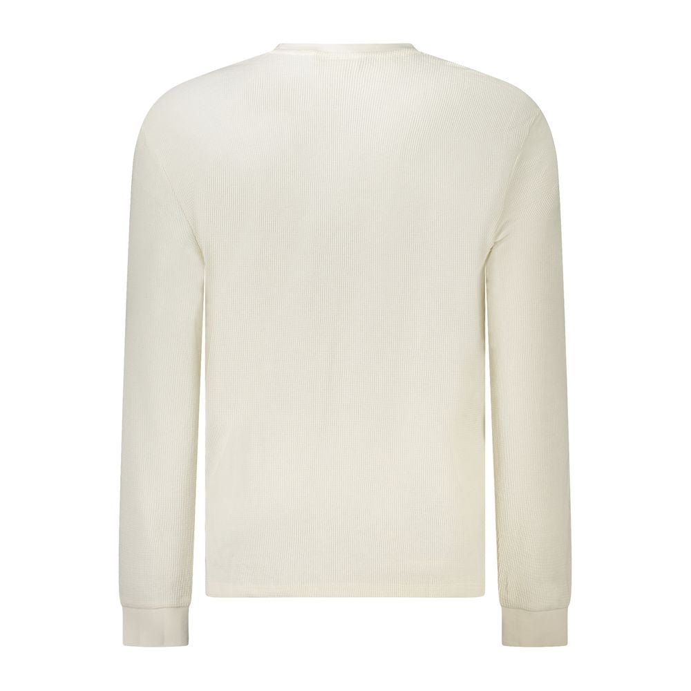 T-shirt à manches longues Calvin Klein blanc en coton pour homme