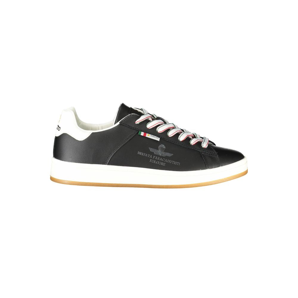 Esercito 1659 Folgore Sneakers en Cuir Noir pour Hommes