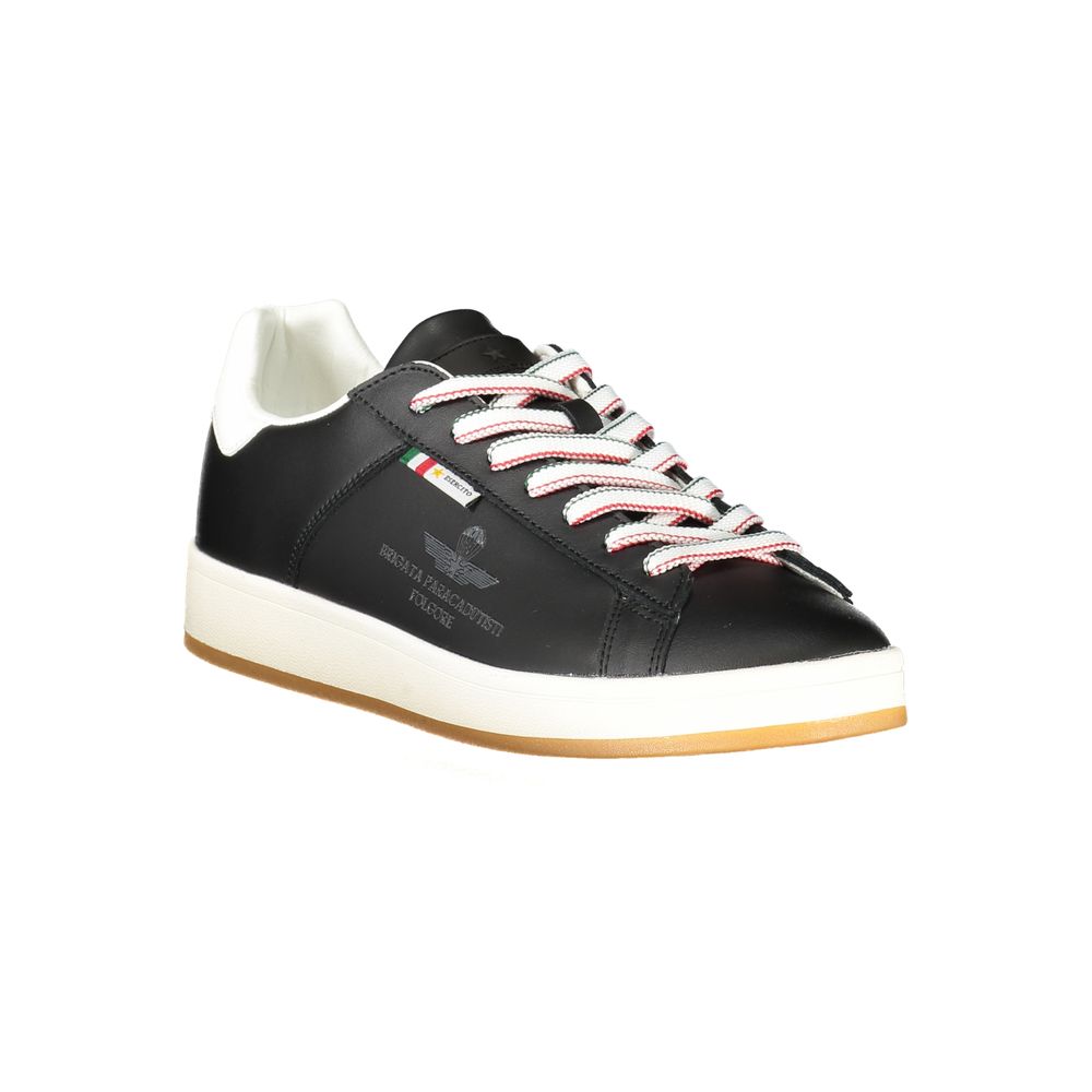 Esercito 1659 Folgore Sneakers en Cuir Noir pour Hommes