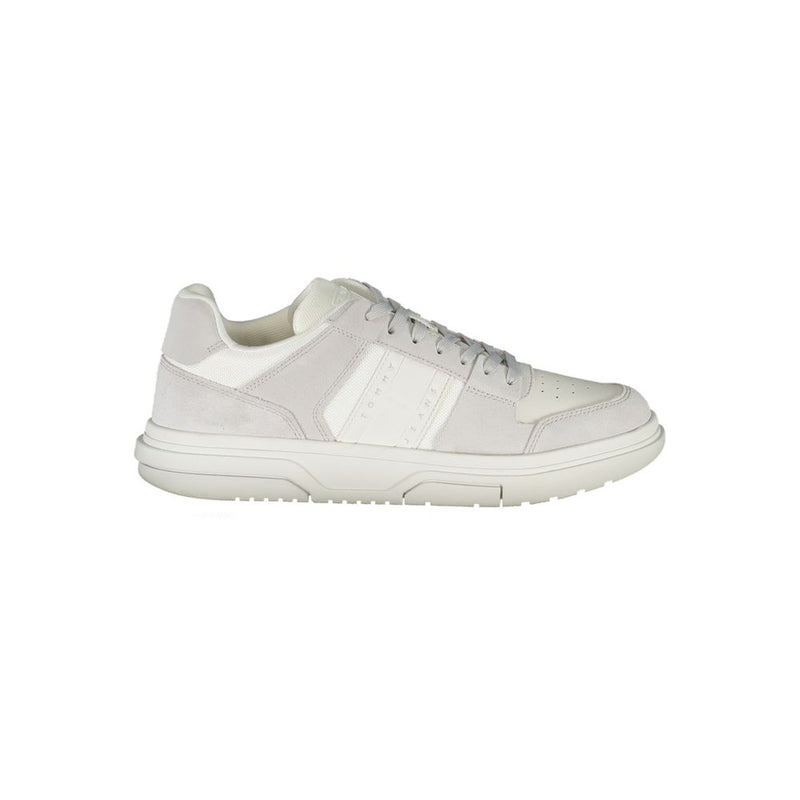 Tommy Hilfiger White Polyester Sneaker - All-Day Comfort and Style
