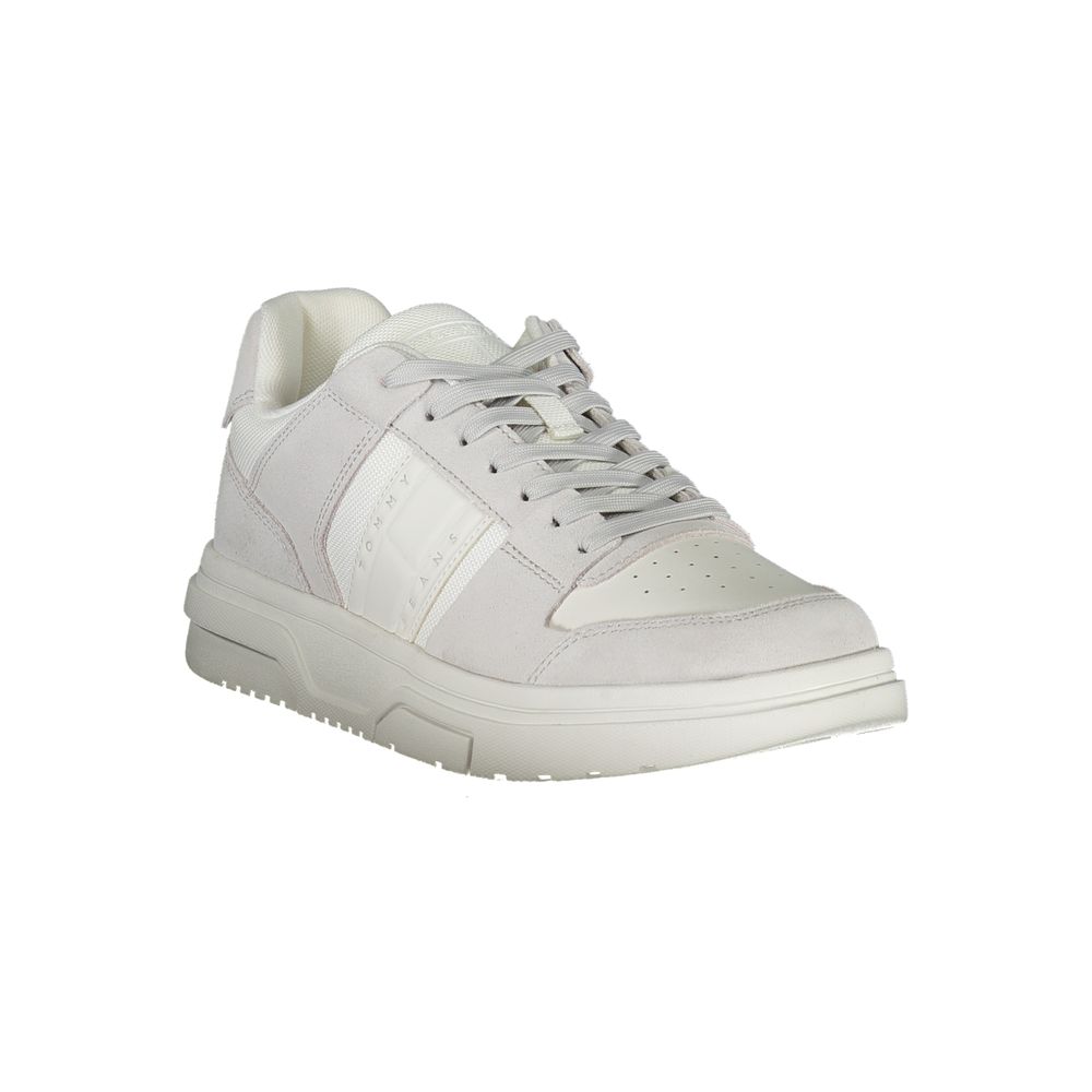 Tommy Hilfiger White Polyester Sneaker - All-Day Comfort and Style