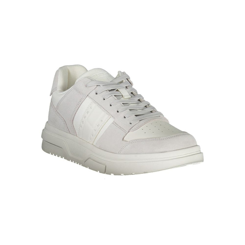 Tommy Hilfiger White Polyester Sneaker - All-Day Comfort and Style