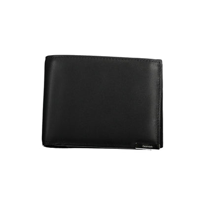 Portefeuille en cuir noir Calvin Klein