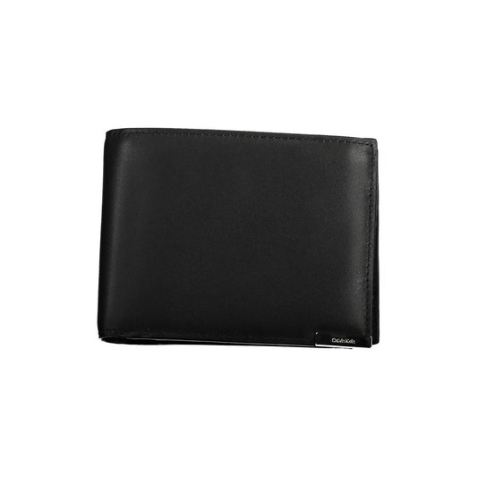 Portefeuille en cuir noir Calvin Klein