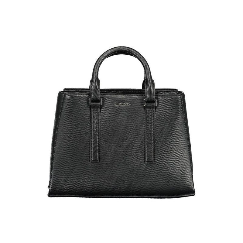 Calvin Klein Black Polyester Handbag - Élégante et Écologique