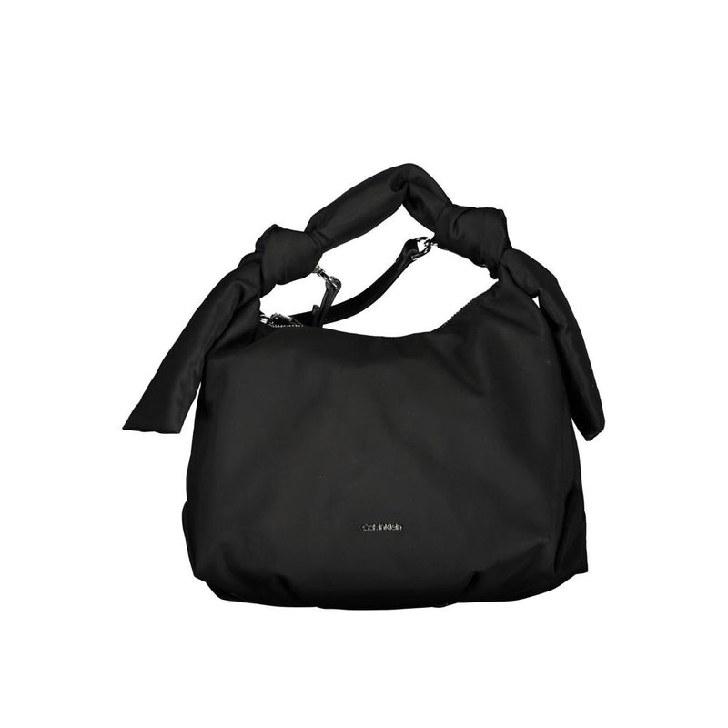 Calvin Klein Black Polyester Handbag - Élégante et Fonctionnelle