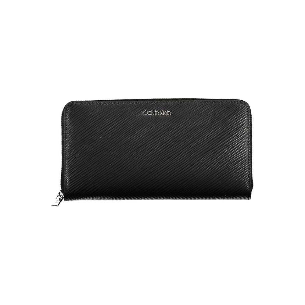 Calvin Klein Black Polyurethane Women's Wallet - Stylish & Secure