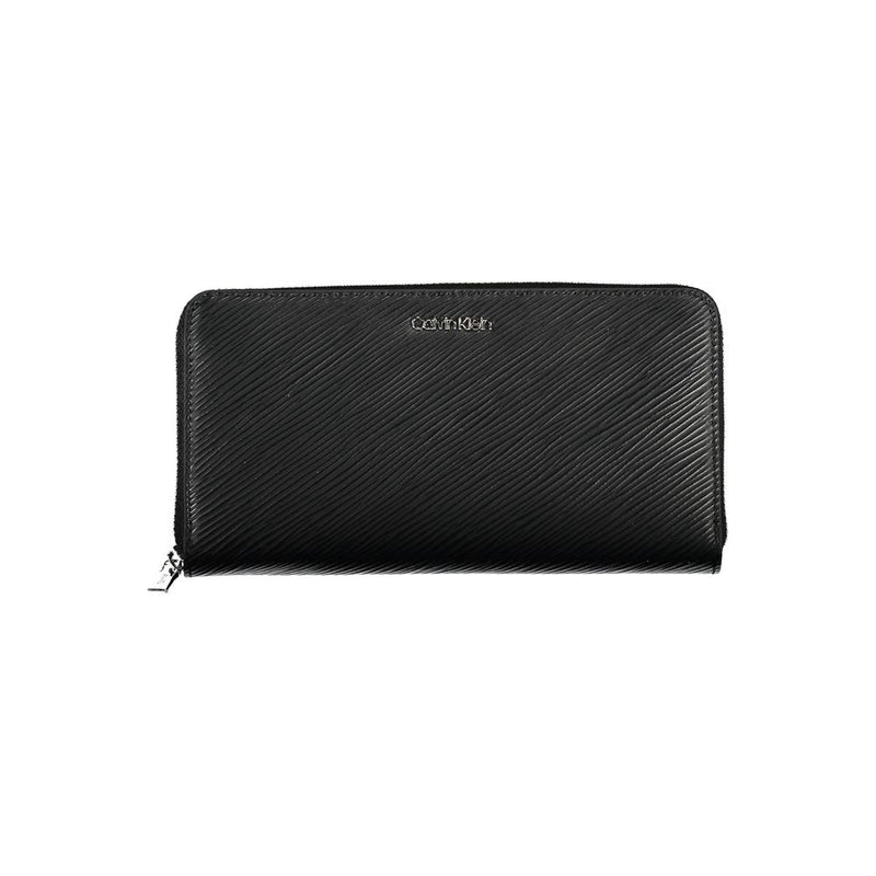 Calvin Klein Black Polyurethane Women's Wallet - Stylish & Secure