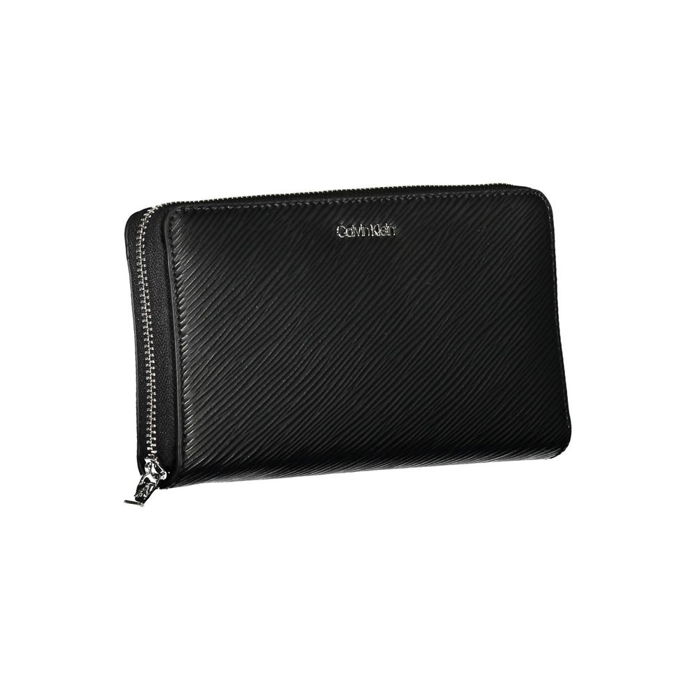 Calvin Klein Black Polyurethane Women's Wallet - Stylish & Secure