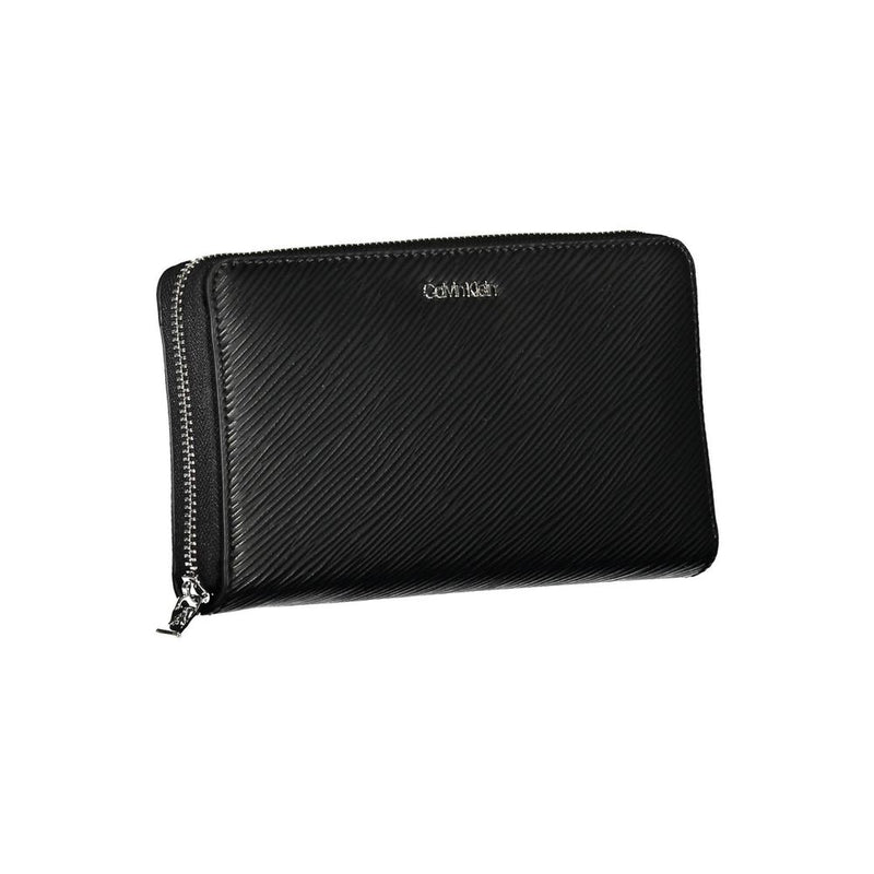 Calvin Klein Black Polyurethane Women's Wallet - Stylish & Secure