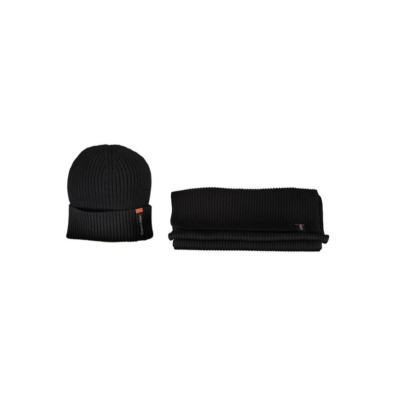 Écharpe en coton noir Calvin Klein