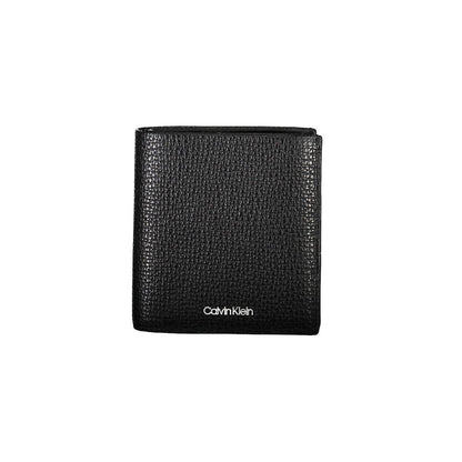 Portefeuille en cuir noir Calvin Klein