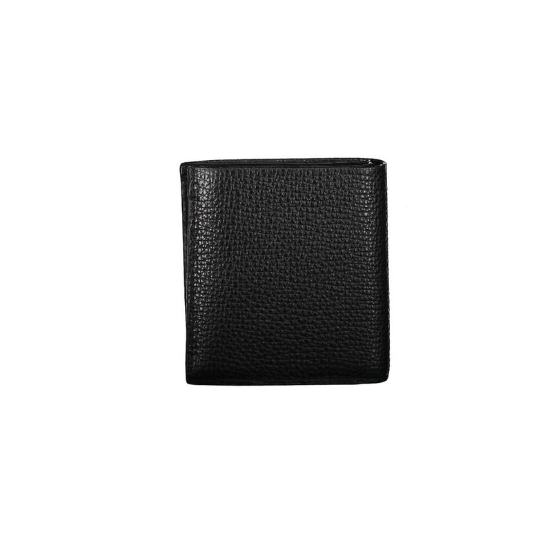 Portefeuille en cuir noir Calvin Klein