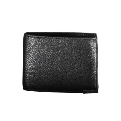 Portefeuille en cuir noir Calvin Klein