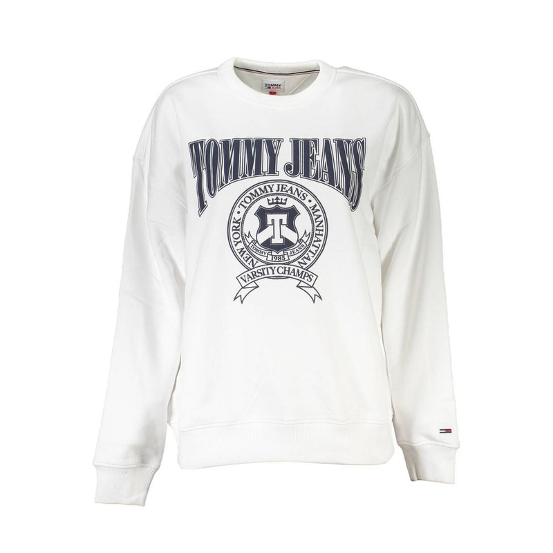 Tommy Hilfiger White Cotton Sweatshirt - Stylish Comfort