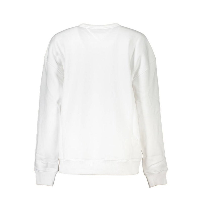 Tommy Hilfiger White Cotton Sweatshirt - Stylish Comfort