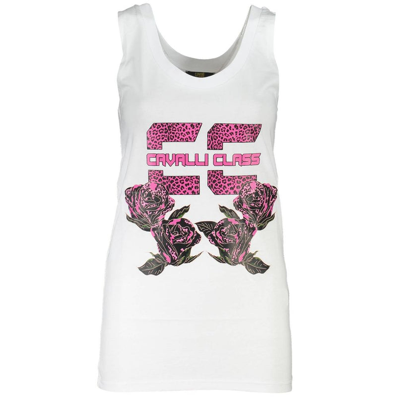 Cavalli Class White Cotton Women Top - Stylish and Comfortable