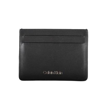 Portefeuille en cuir noir Calvin Klein