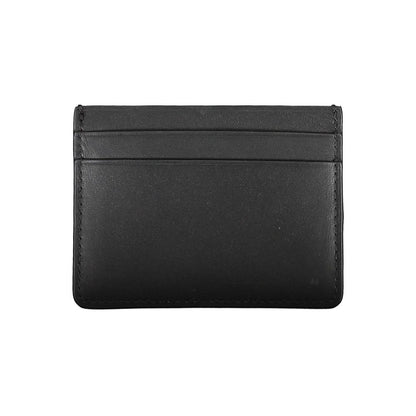 Portefeuille en cuir noir Calvin Klein