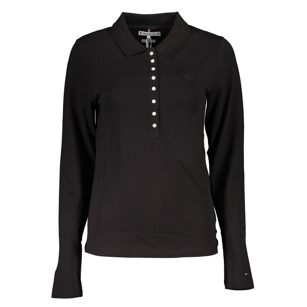 Tommy Hilfiger Polo Shirt Noir en Coton - Coupe Slim