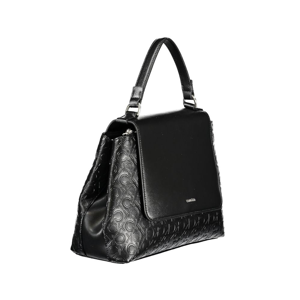 Calvin Klein Black Polyester Handbag - Stylish & Versatile