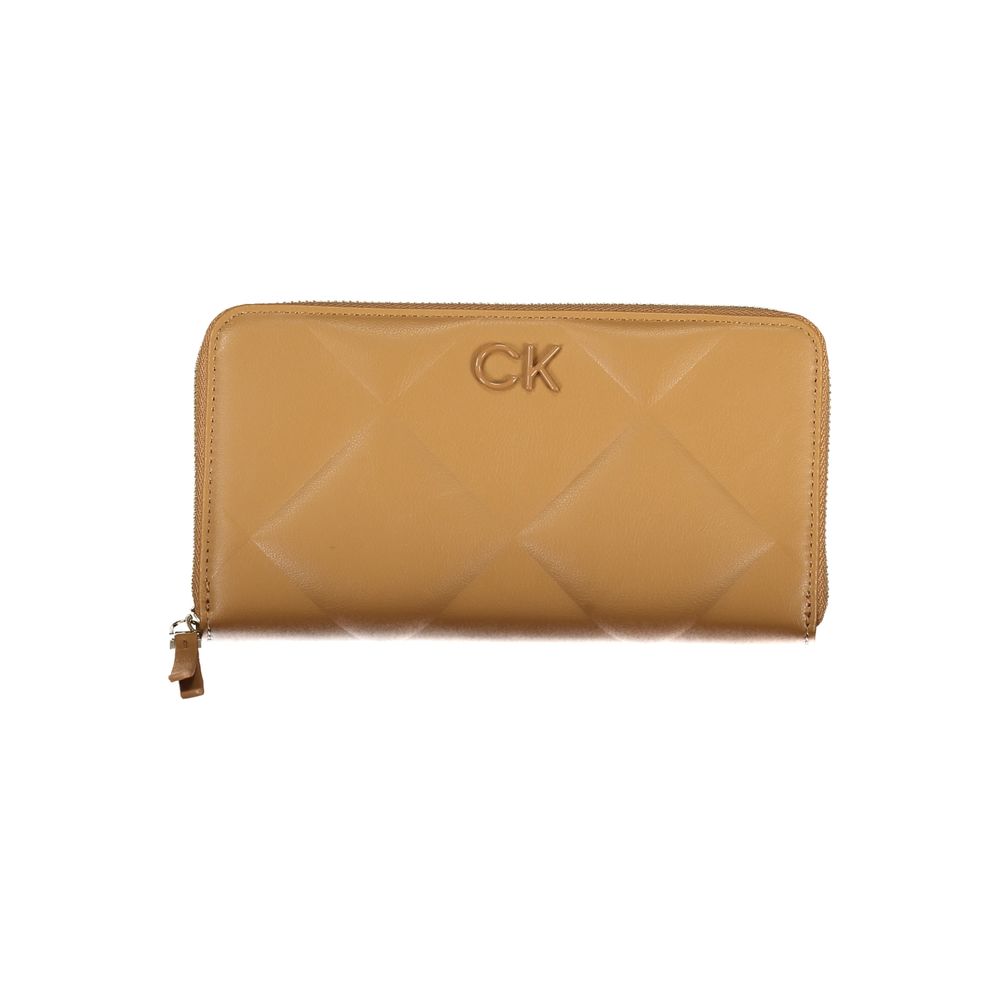 Portefeuille en polyester marron Calvin Klein
