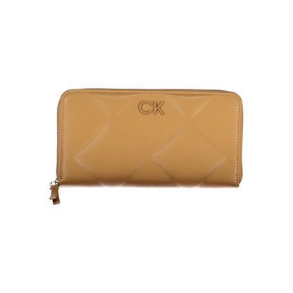 Portefeuille en polyester marron Calvin Klein