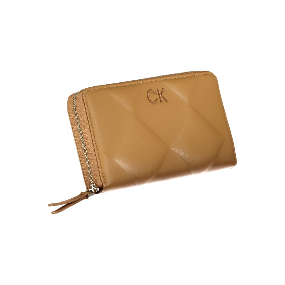 Portefeuille en polyester marron Calvin Klein