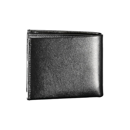 Portefeuille en cuir noir Calvin Klein