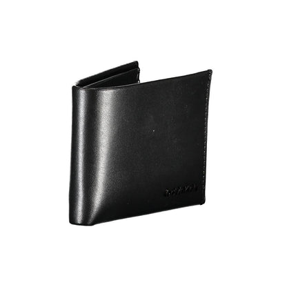 Portefeuille en cuir noir Calvin Klein