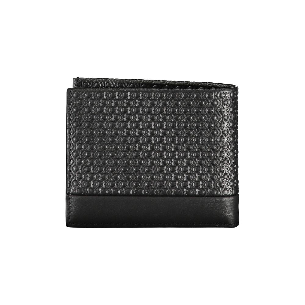 Portefeuille en cuir noir Calvin Klein