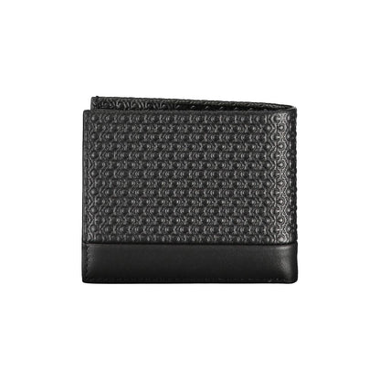 Portefeuille en cuir noir Calvin Klein